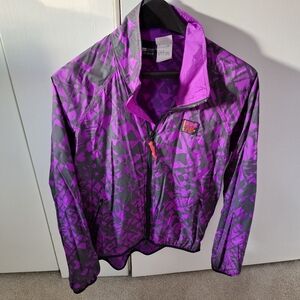 Vintage InSport Illuminite Reflective Rain Jacket Windbreaker Wmns S